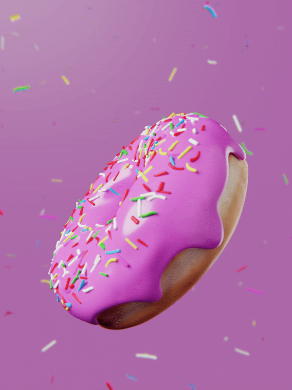 3D Donut GIF